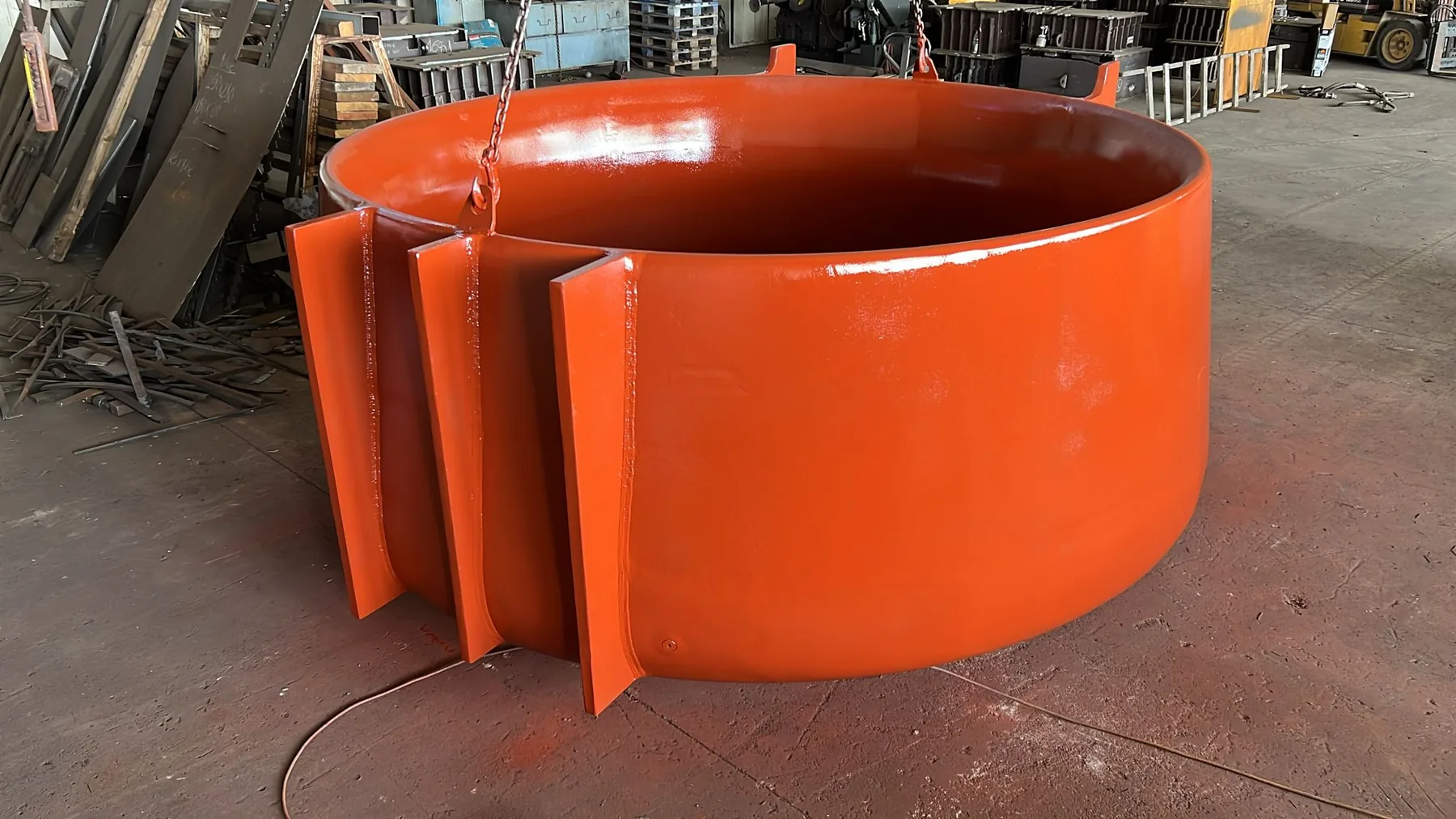 Finished marine propeller nozzle manufactured in the ELCRIS workshop